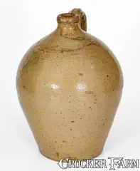 Daniel Cribbs, Rare and Important DANIEL CRIBBS / TUSCALOOSA, Alabama Stoneware Jug, circa 1830, circa 1830, Stoneware