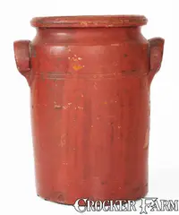Anthony, Scarce "Anthony / Bacher / 3" Shenandoah Valley Redware Jar, Winchester, VA or Mechanicstown (now Thurmont), MD, circa 1880, Redware