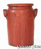 Anthony, Scarce "Anthony / Bacher / 3" Shenandoah Valley Redware Jar, Winchester, VA or Mechanicstown (now Thurmont), MD, circa 1880, Redware