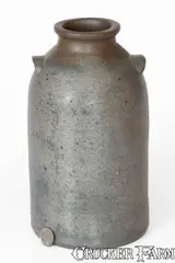 E.W. Mort, Rare E.W. MORT / ALUM WELLS, VA Salt-Glazed Stoneware Jar, circa 1880-1893, circa 1880-1893, Salt-glazed stoneware