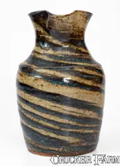 Reinhardt Bros, REINHARDT BROS. / VALE, NC Alkaline-Glazed Stoneware Pitcher w/ Swirl Pattern, c1935, c1935, Alkaline-glazed stoneware