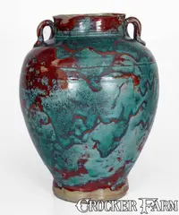 Jugtown, Exceptional Large-Sized JUGTOWN / WARE Art Pottery Vase w/ Chinese Blue Glaze, North Carolina, circa 1930, circa 1930, Stoneware