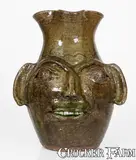 B.B. Craig, B.B. CRAIG / VALE, N.C. Alkaline-Glazed Stoneware Face Pitcher