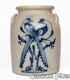 J. & E. Norton, Rare and Fine Four-Gallon J. & E. NORTON / BENNINGTON, VT Stoneware Double Pheasant Jar, circa 1855, Stoneware