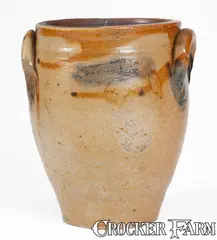 Swan & States, Half-Gallon SWAN & STATES / STONINGTON, Connecticut Stoneware Jar, c1825, c1825, Stoneware