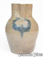 David Smith, Rare W. SMITH / GREENWICH / NEW-YORK Stoneware Pitcher, circa 1840, circa 1840, Stoneware