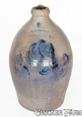 J.W. Cowden, J.W. COWDEN / HARRISBURG, PA Stoneware Jug, circa 1861-65, circa 1861-65, Stoneware