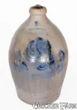 J.W. Cowden, J.W. COWDEN / HARRISBURG, PA Stoneware Jug, circa 1861-65, circa 1861-65, Stoneware