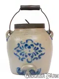 F.H. Cowden, One-Gallon F.H. COWDEN / HARRISBURG, PA Stoneware Batter Pail, circa 1880, Stoneware