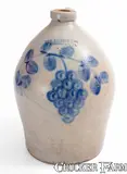 Nichols & Co., Rare and Fine SIPE, NICHOLS & CO. / Williamsport, Pa. Two-Gallon Stoneware Grapes Jug
