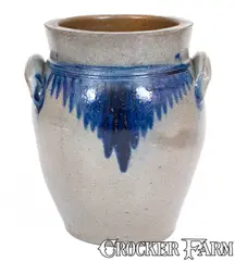 Solomon Bell, Rare and Fine SOLOMON BELL / Strasburg / Va Stoneware Jar, c1845, c1845, Stoneware