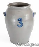 J. Miller, Extremely Rare J. MILLER / ALEX (James Miller, Alexandria, VA) Stoneware Jar, 1820's, 1820, Stoneware