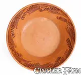 JOHN BELL / WAYNESBORO, PA Manganese-Decorated Redware Bowl by John Bell, circa 1850-1880, Redware, sold Nov 2024