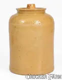 Lidded JOHN BELL / WAYNESBORO, Pennsylvania Redware Canning Jar by John Bell, circa 1850-1880, Redware, sold Nov 2024