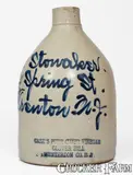 Case's Pure Cider Vinegar, Trenton, NJ Advertising Jug: CASE'S PURE CIDER VINEGAR / CLOVER HILL / HUNTERDON CO, N. J., late 19th or early 20th century, Stoneware