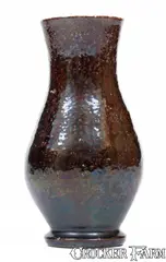 Baecher, Fine and Scarce BAECHER / WINCHESTER, VA (Anthony Bacher) Redware Vase, circa 1880, Redware