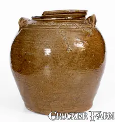 David Drake, Fine "Dave / Lm / Aug 5. 1854" Stoneware Jar, David Drake, Edgefield District, SC, 1854, Stoneware