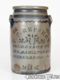 T.F. Reppert, T.F. REPPERT / SUCCESSOR TO / JAS. HAMILTON & CO / GREENSBORO, PA Stoneware Jar