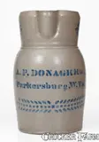 A.P. Donaghho, One-Gallon A.P. DONAGHHO / Parkersburg, W. Va. Cobalt-Decorated Stoneware Pitcher