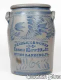 Excelsior Works, Fine EXCELSIOR WORKS / Isaac Hewitt, Jr. / RICES LANDING, PA Six-Gallon Stoneware Jar, circa 1875, Stoneware