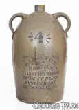 Hamilton & Robbins, Scarce 4 Gal. HAMILTON & ROBBINS / BEST BLUE STONEWARE Jug, circa 1905, Stoneware