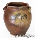 Nyc, Exceedingly Rare and Important Adam States (NYC / NJ / CT) Stoneware Bird Jar, 18th century, mid 18th century, Stoneware