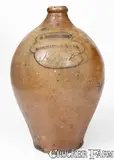 J. Remmey, Early Hand-Signed "J. Remmey / Manhattan-Wells / New-York" Stoneware Jug