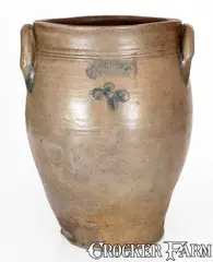 P. Cross, Scarce P. CROSS / HARTFORD Stoneware Jar w/ Incised Decoration, circa 1806-1808, Stoneware