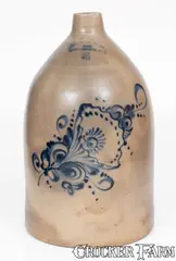 5 Gal. OTTMAN BROS. & CO. / FORT EDWARD, NY Stoneware Jug by Ottman Bros. & Co., circa 1875, Stoneware, sold Jul 2024