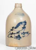 Haxstun & Co., Scarce HAXSTUN & CO. / FORT EDWARD N.Y. Stoneware Chicken Jug, c1875, c1875, Stoneware