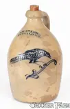 C. W. Braun, One-Gallon C.W. BRAUN / BUFFALO, N.Y. Stoneware Jug w/ Cobalt Bird Decoration