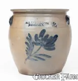 Agent, Rare 2 Gal. D. P. HOBART, AGENT / WILLIAMSPORT, PA Stoneware Jar, circa 1880, Stoneware
