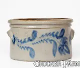 D.P. Shenfelder, D.P. SHENFELDER / READING, PA One-Gallon Stoneware Butter Crock, circa 1875, Stoneware