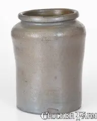 J. Swann, Scarce J. SWANN / ALEXA. Stoneware Jar, John Swann, Alexandria, VA, c1820, c1820, Stoneware