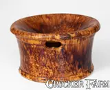 JOHN BELL / WAYNESBORO' Redware Spittoon, circa 1850-80 by John Bell, circa 1850-80, Redware, sold Jul 2024