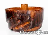 JOHN BELL / WAYNESBORO Redware Cake Mold w/ Sponged Manganese Decoration by John Bell, circa 1850-1880, Redware, sold Jul 2024
