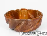 Upton M. Bell, Rare Small-Sized UPTON M. BELL / Waynesboro, PA Redware Cake Mold, circa 1895, Redware