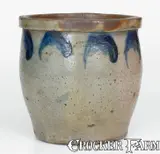 John Bell, JOHN BELL / WAYNESBORO Stoneware Jar w/ Cobalt Foliate Decoration, circa 1850-1880, Stoneware