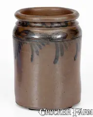 B.C. Milburn, Extremely Rare 1/2 Gal. B. C. MILBURN / Alexandria, D. C. Stoneware Jar, circa 1840, Stoneware
