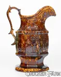 Richard Harrison & Co., Rare RICHARD HARRISON & CO. / EAST LIVERPOOL, OHIO Rockingham Ware Pitcher, circa 1853, Stoneware