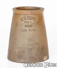 John Hunt, JOHN HUNT'S / PREMIUM / CIDER / Apple Butter Stoneware Jar, Stoneware