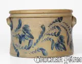 D.P. Shenfelder, Scarce D.P. SHENFELDER / READING, PA Three-Gallon Stoneware Cake Crock, circa 1870, Stoneware