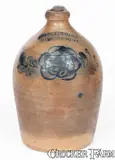 1 Gal. COWDEN & WILCOX / HARRISBURG, PA Stoneware Jug w/ Floral Decoration by Cowden & Wilcox, circa 1865, Stoneware, sold Jul 2024