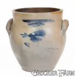 Darby & Co., CHOLLAR, DARBY & CO. / HOMER, New York Stoneware Jar w/ Floral Decoration, circa 1840, Stoneware