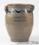 Commeraw's Stoneware, Very Fine COMMERAW'S STONEWARE / N. YORK / CORLEARS HOOK Stoneware Jar, ex-Georgeanna Greer