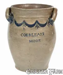 Coerlears Hook, Very Rare COERLEARS HOOK / N. YORK Stoneware Jar, Thomas W. Commeraw, Manhattan, c1800, c1800, Stoneware