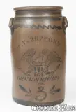 T.F. Reppert, T. F. REPPERT / GREENSBORO, PA Stoneware Jar w/ Stenciled Eagle Decoration