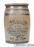 Ravenswood, Rare RAVENSWOOD / W. VA. 2 Gal. Stoneware Advertising Jar, c1875, c1875, Stoneware