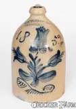 Rare W. H. FARRAR & CO. / GEDDES, NY Stoneware Jug, Dated 1852 by W.H. Farrar & Co., 1852, Stoneware, sold Apr 2024