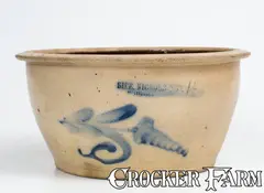 Nichols & Co., SIPE, NICHOLS & CO. / Williamsport. Pa. One-and-a-Half-Gallon Stoneware Bowl, circa 1875, Stoneware